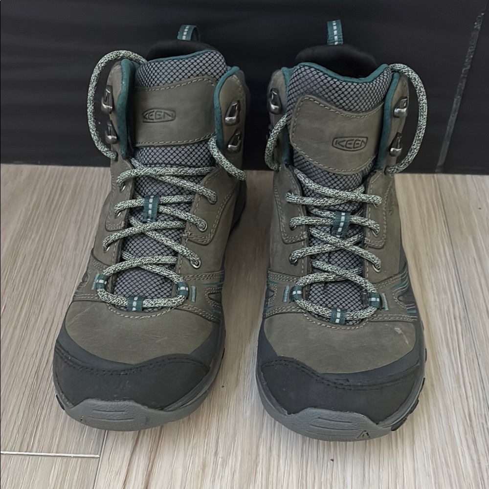 Keen Gray and Teal Hiking Boots